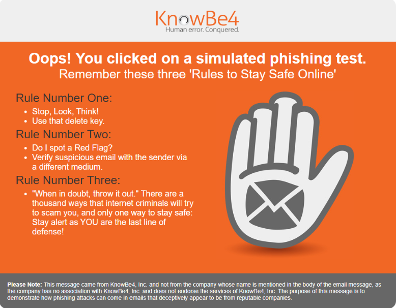 KnowBe4 - Human error. Conquered.